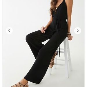 Black wide leg jumpsuit